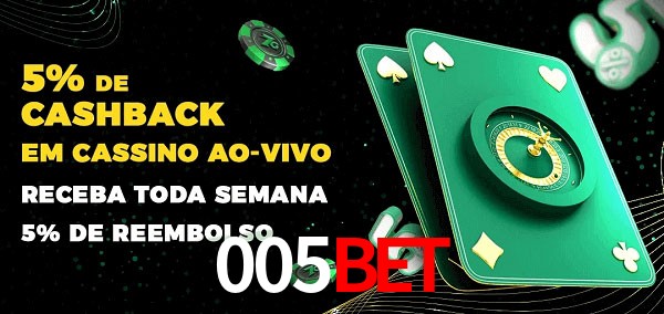 Promoções do cassino ao Vivo 005bet